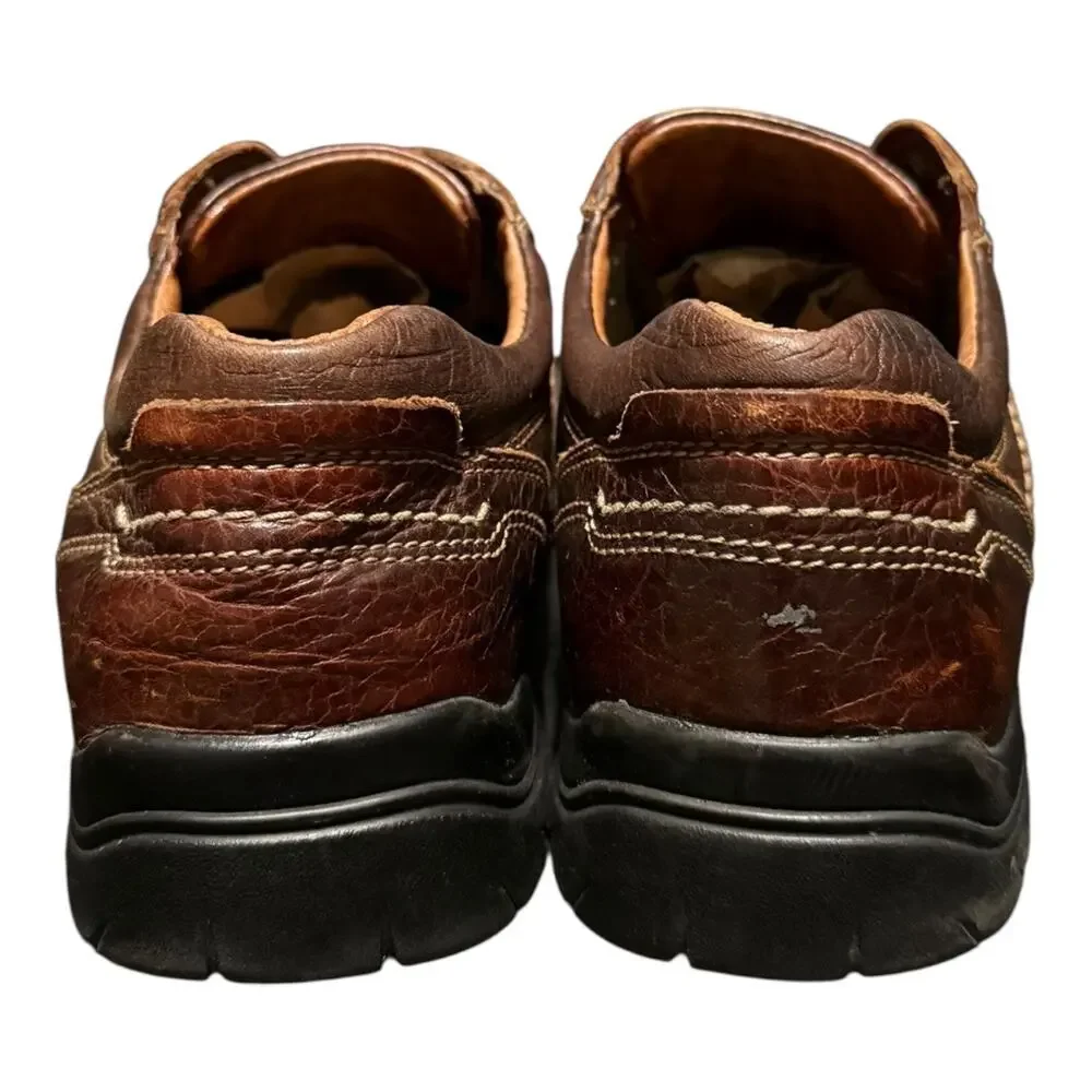 Johnston & Murphy Brown Leather Oxford Shoes Mens 9.5 Comfort Lace Up Dress